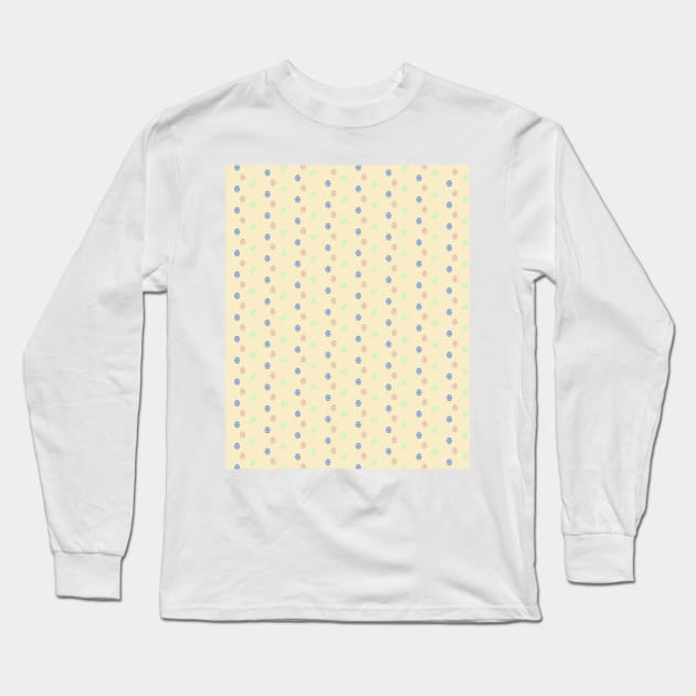 Colored Easter Eggs Pattern Happy Easter Gift Ideas Long Sleeve T-Shirt by Kirovair